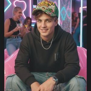 Y2K ICON: Vintage Ed Hardy x Christian Audigier Embroidered Skull Hat Unisex 90s